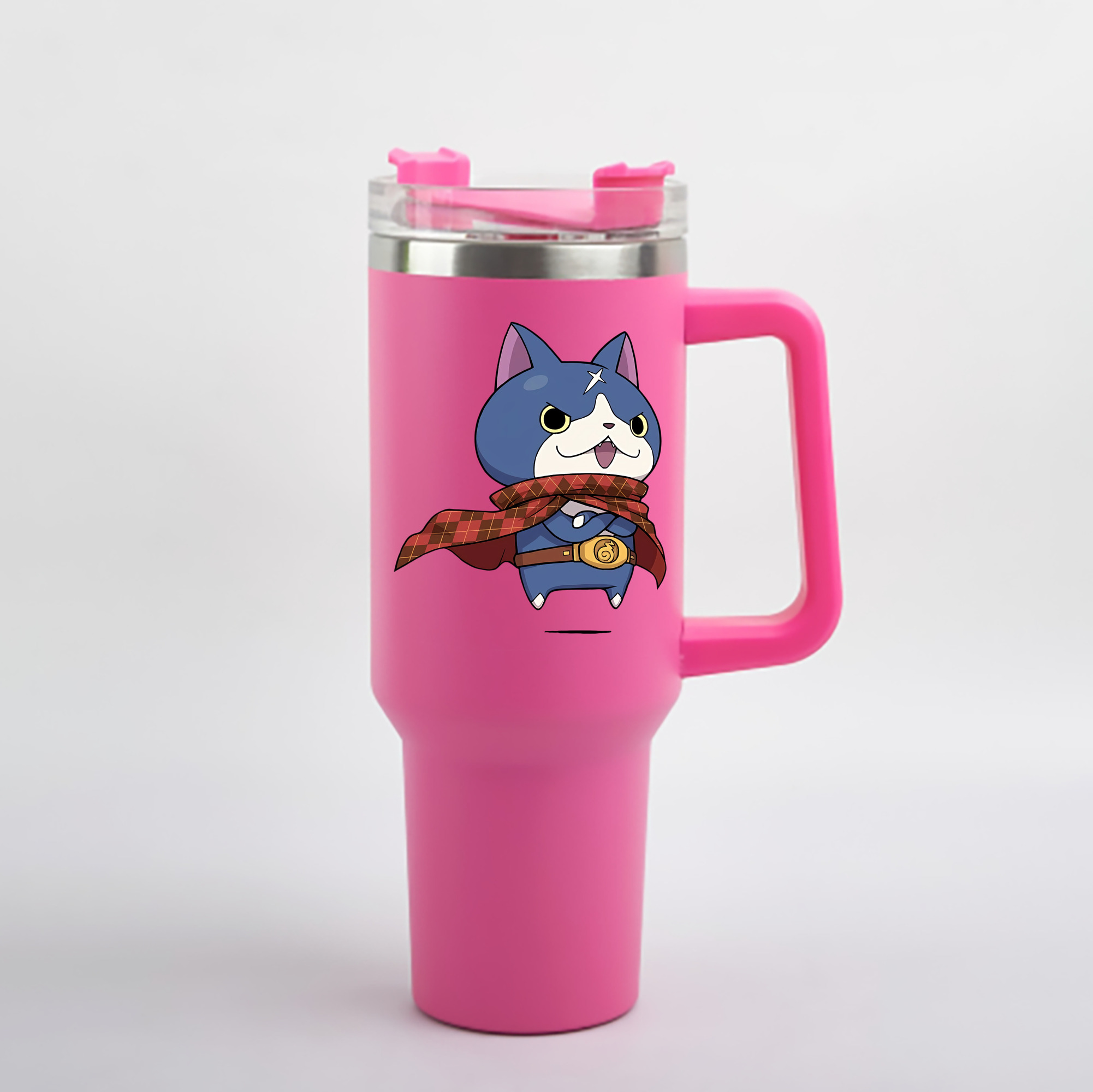 （画像用） 妖怪ウォッチ Yo-kai Watch 1200mL車用タンブラー - クリスタルステッカー（プラスチックストロー付き）